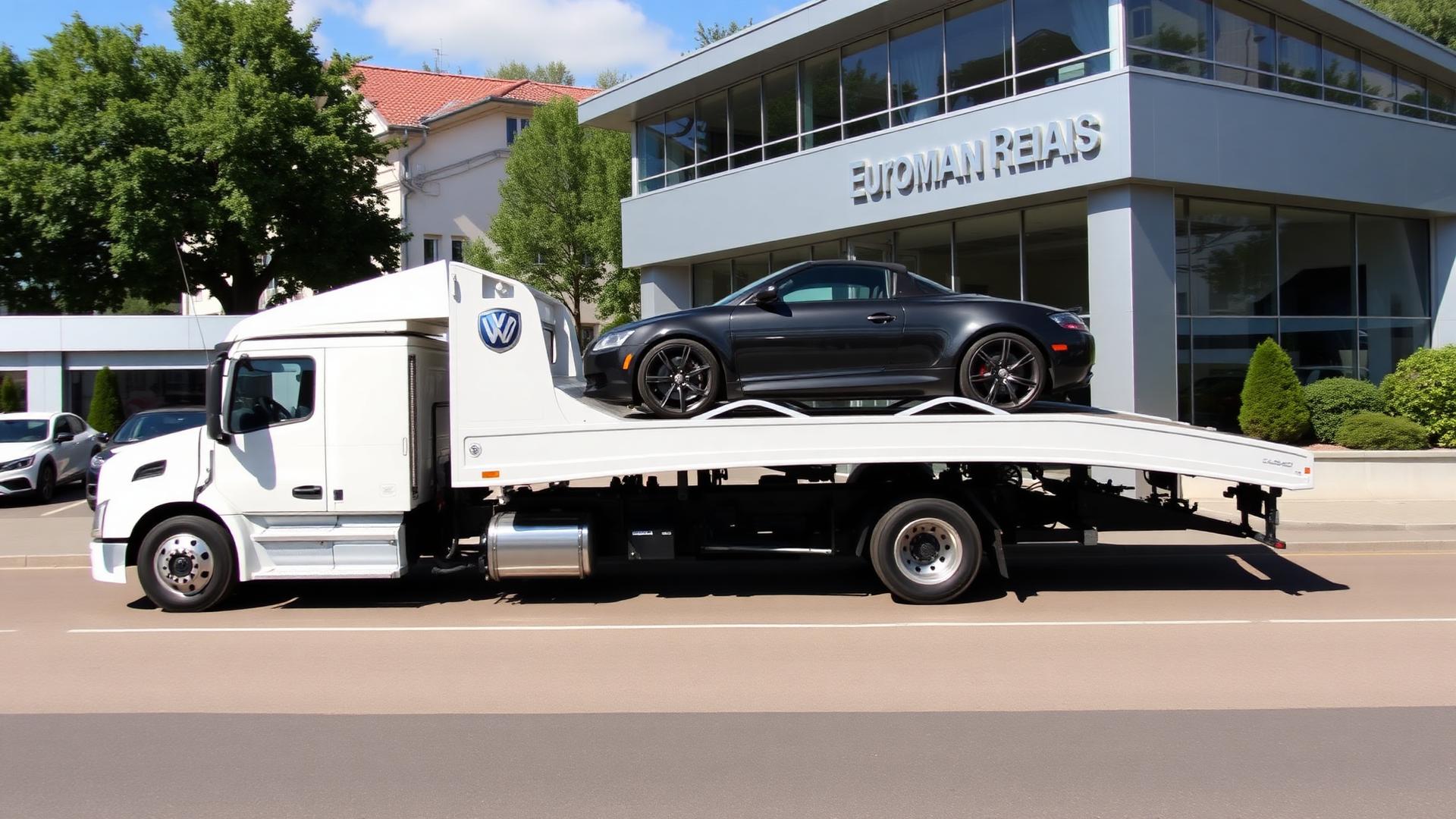 Платформа с кола — пътна помощ